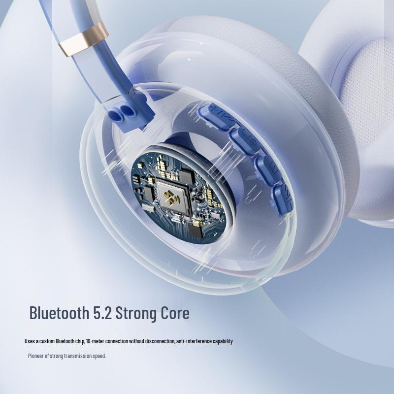 KE-26 Bluetooth 5.3 Over-Ear Headphones with Low Latency and Dopamine Color Scheme