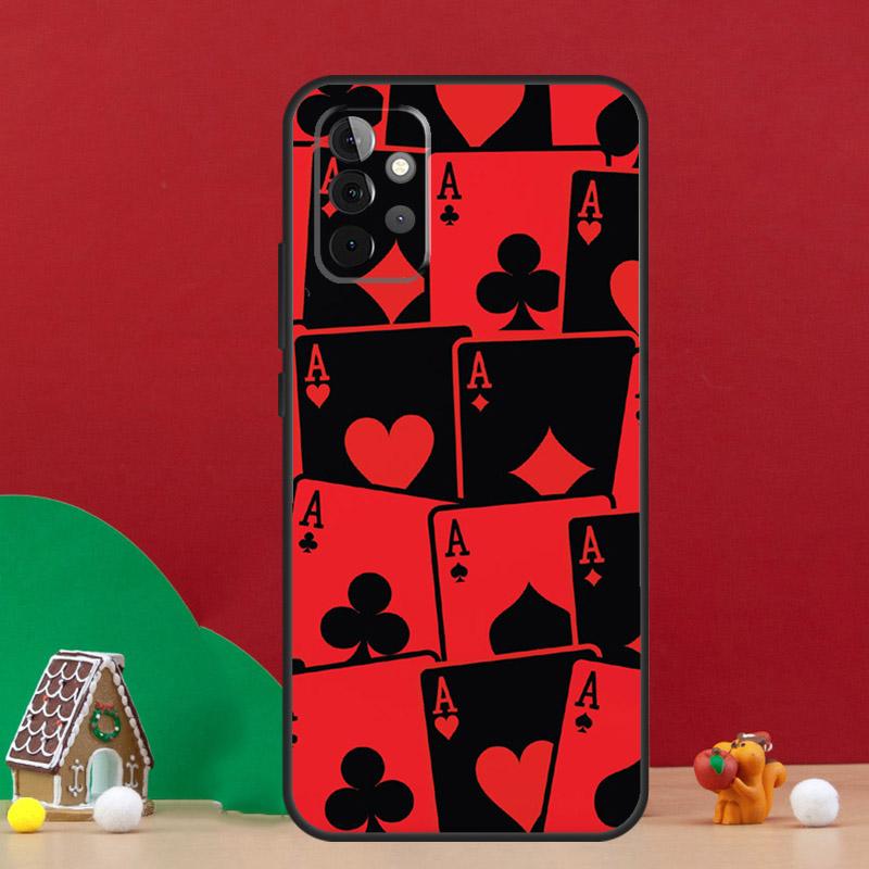 CASINO PLAYING CARDS Case For Samsung Galaxy A56 A33 A13 A36 A23 A52 A32 A12 A54 A34 A14 A16 A53 A15 A35 A55 A17
