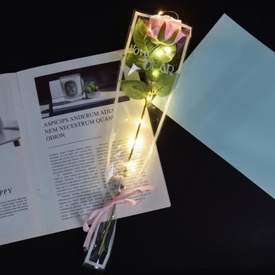 LED Roses Silk Flower Handheld Decorative Flowers Valentine's Day Decorative Flowers Valentine's Day Glowing Bouquet For Party