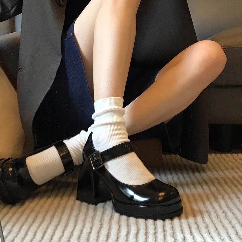 

Платформенные кожаные туфли женские туфли-лодочки повседневные оксфорды лоферы толстая подошва женские туфли на высоком каблуке лолита мэри джейн женские мокасины 40 чёрный