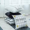 Nordic Throw Pillow Cover Plush Black and White Geometric Striped Simple Pillow Cover Sofa Cushion Cover