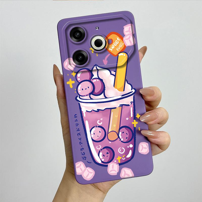 Per Tecno Pova 6 Neo Custodia POVA6NEO Silicone TPU Morbida Custodia per Telefono Verniciata Stampata Antiurto Protettiva Cover Posteriore