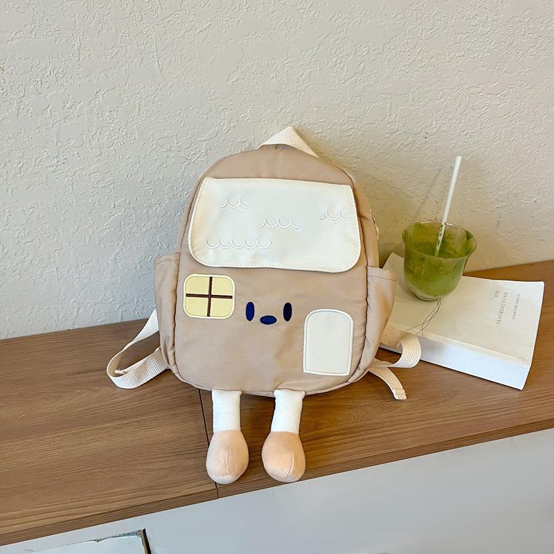 Schoolbag Cartoon Boys and Girls Kindergarten Backpack Size Children's Schoolbag Three-dimensional Splicing Color House Model Going Out Backpack