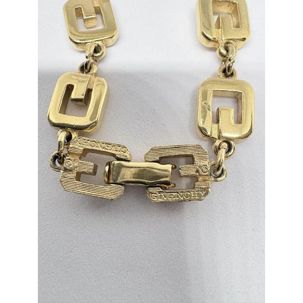 Used GIVENCHY G Logo Vintage Necklace Gold