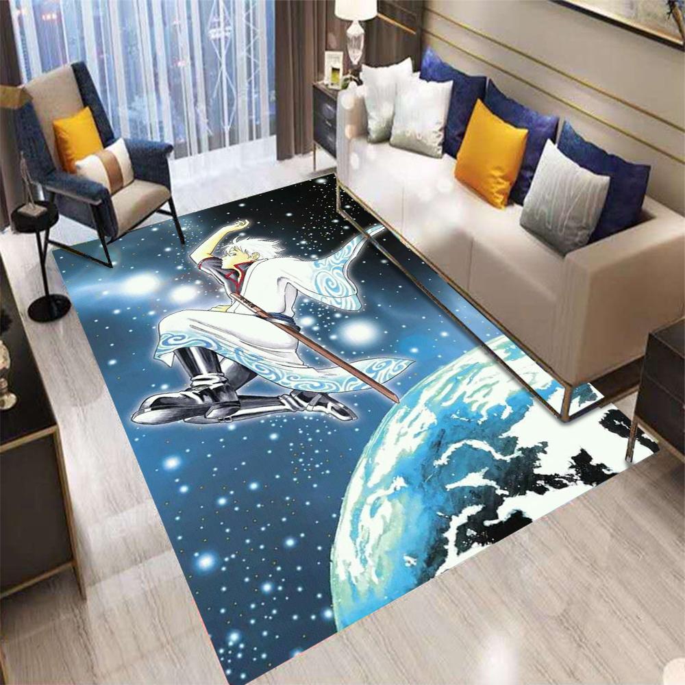 Cartoon Anime Silver Soul Carpet Rugs for Bedroom Rug Dining Room Washroom Floor Mat Living Room Decoration