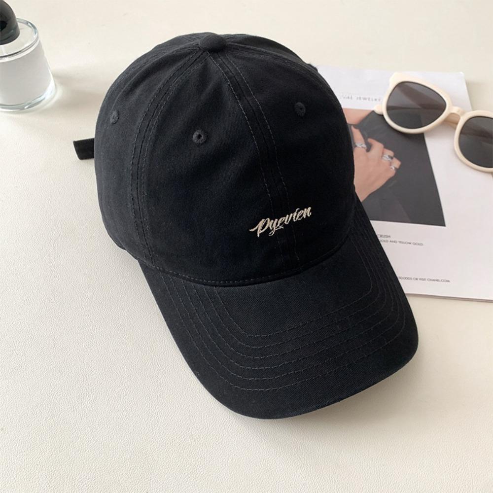 Sunscreen Embroidered Letter Cap Korean Style Cotton Hat Apparel Accessories Baseball Cap  Girls
