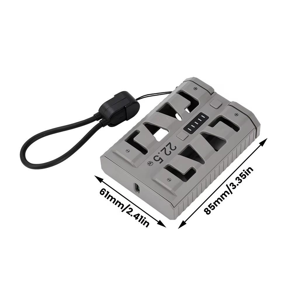 2 Slots 21700 Battery DIY Power Bank Kit 22.5W Fast Charging Emergency Power Box  for Outdoor Gear
