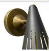 Modern Wall Sconce Light Brass Cone Shade Mid Century Wall Lamp Vintage Style Perforated Light Fixture Bedroom Hallway Bathroom Lighting