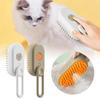 3-in-1 Electric Steam Pet Brush for Cats & Dogs, Multifunctional Spray Massage Comb for Hair Removal & Grooming