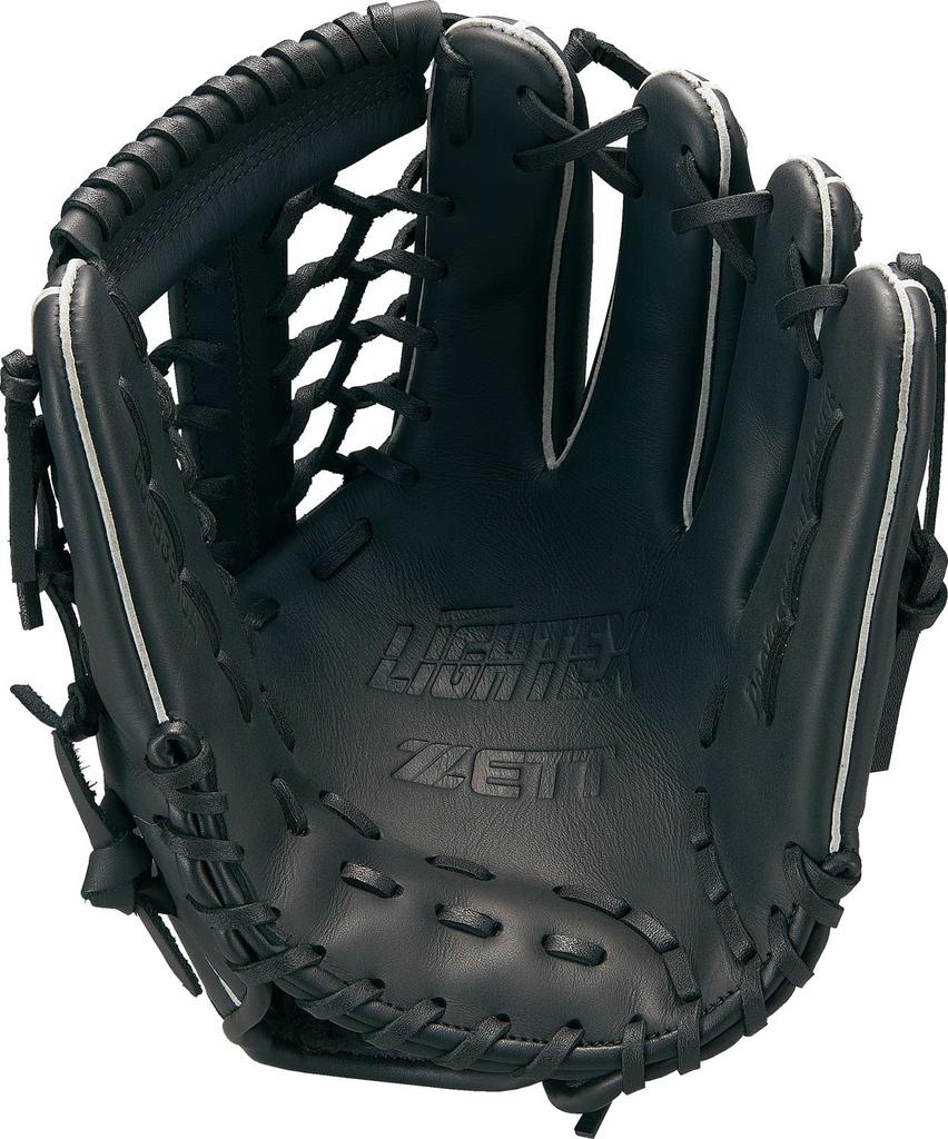 ZETT Litex Soft Baseball Glove Black Size 3 All-Around (Right-Handed Throw), (1900), (BSGB3920A)
