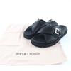 Very Good Sergio Rossi Sandals sr Twenty Leather cross with jewels black 37.5 Used