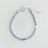 August Harmony 925silver Mirror Powder Beads Bracelet / 5color
