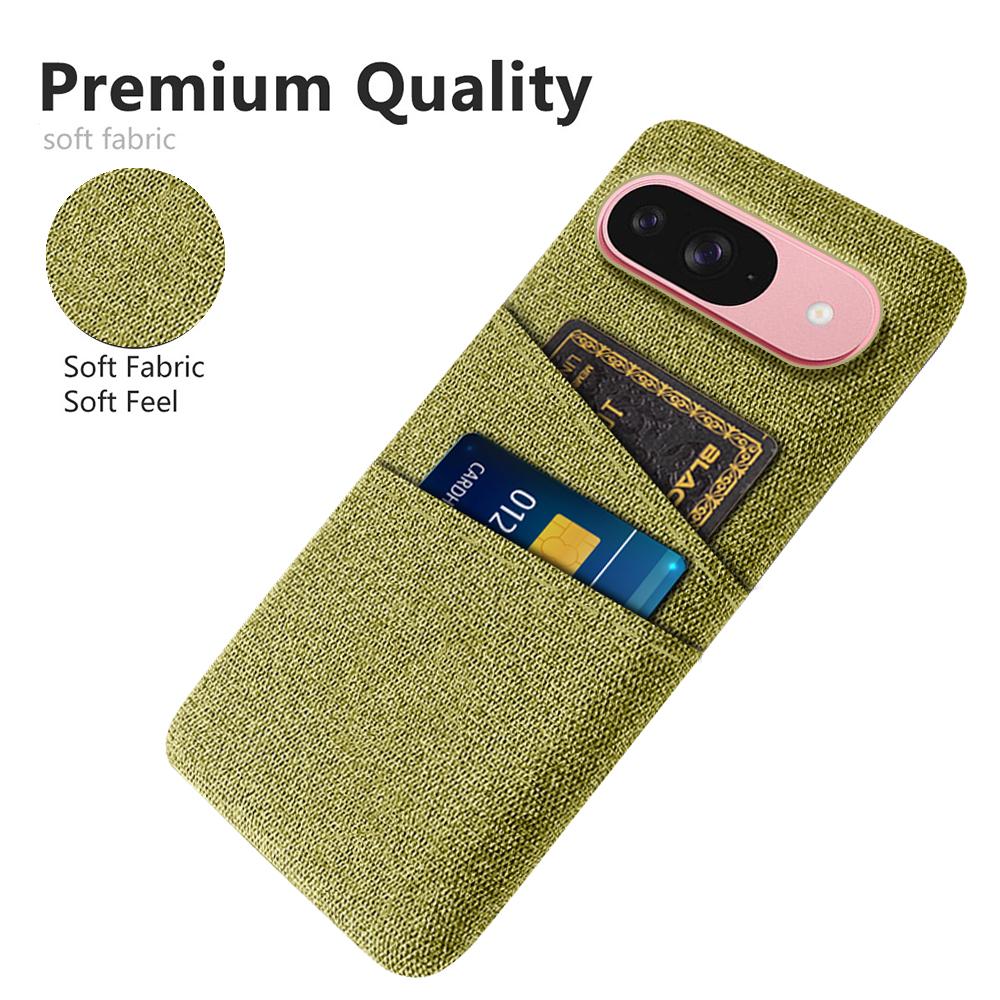 For Google Pixel 10/10 Pro Case Cloth + Hard PC Phone Cover with Dual Card Slots