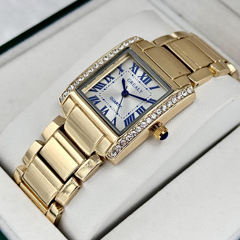 Square Waterproof Couple Quartz Watch - Fashionable for Men and Women