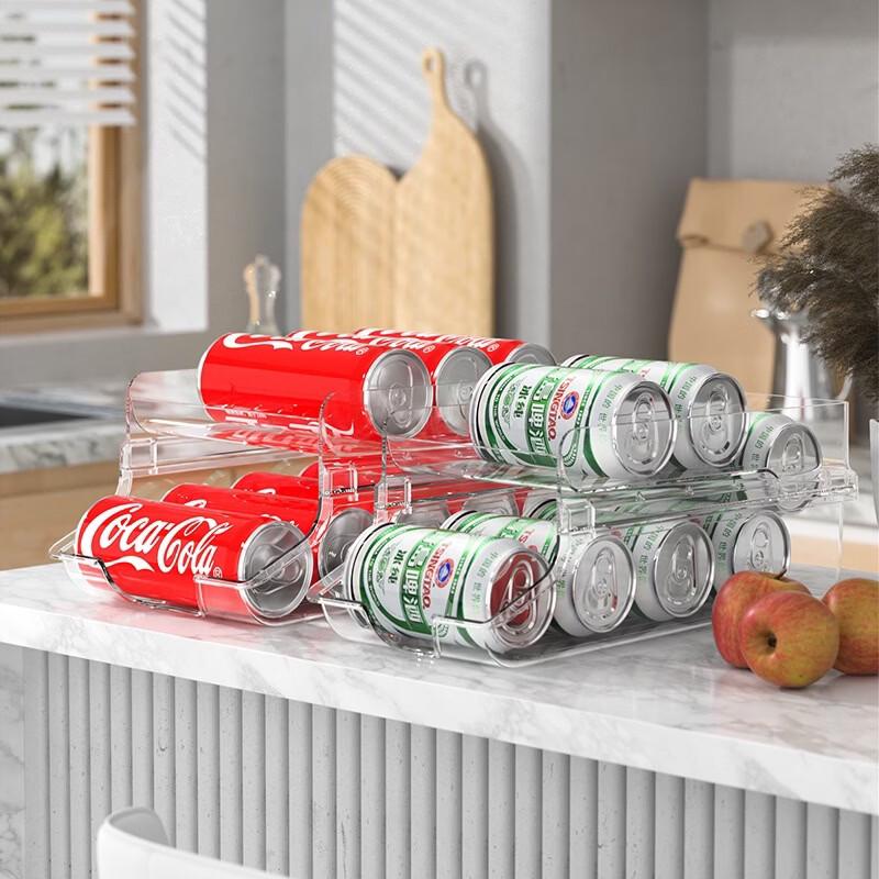ZISIZ Japanese Double-Layer Refrigerator Can Organizer