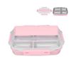1.2L Insulated Lunch Box 4 Compartment Food Storage Container Cute Bento Lunch Box  For Camping