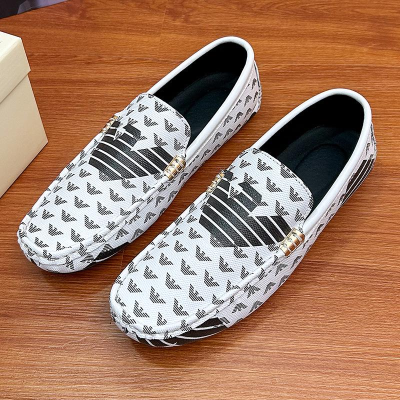 Beliebte Vier Jahreszeiten Mode Herren Doudou Schuhe Friseur Nachtclub Trend Kleine Lederschuhe Faule Ein-Fuß Slipper