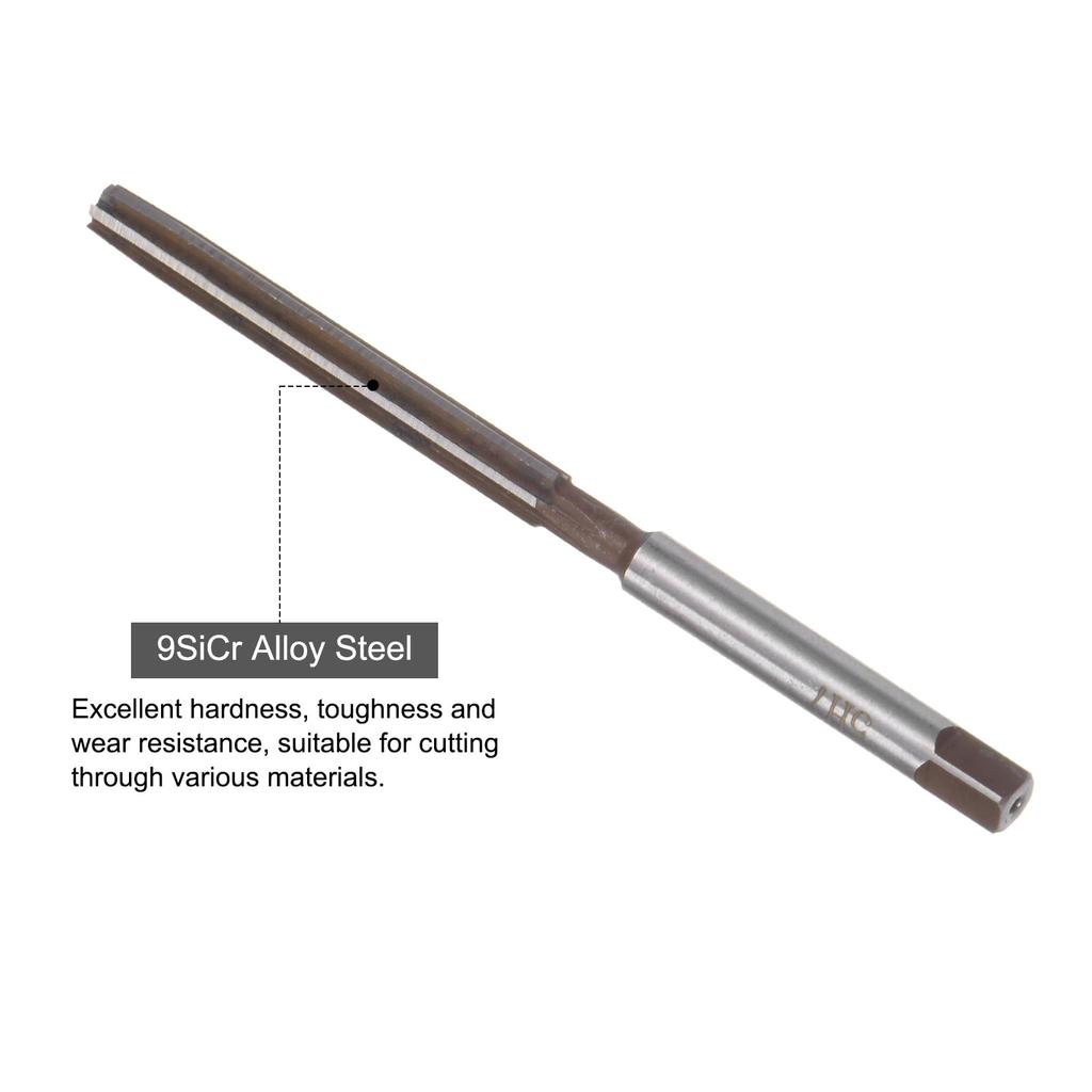 Uxcell Hand 5mm H7 Metric Reamer Drill Straight 9SiCr Alloy Steel Cutting Tool for Metal and Wood Hole Enlargement Reamer, Bit, Edge,