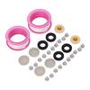 2 Set Silicone Shower Head Nozzles with Rubber Gasket Screen Flow Restrictor PTFE Tape Kit