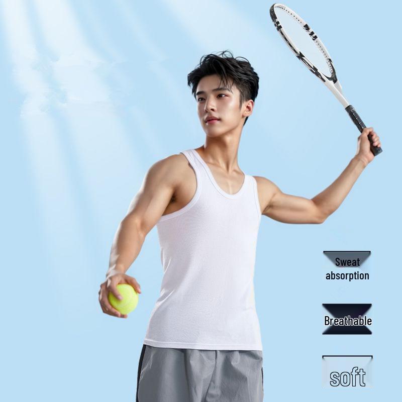 Camiseta Deportiva de Tirantes de Algodón de Secado Rápido para Hombre