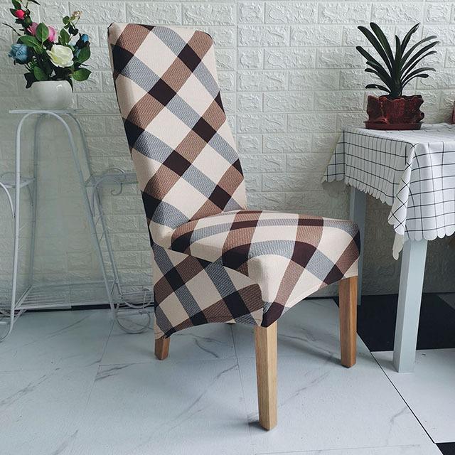 Airldianer Long Back Chair Cover Europe Style Big Size Seat Chair Covers Restaurant Hotel Party Banquet Slipcovers