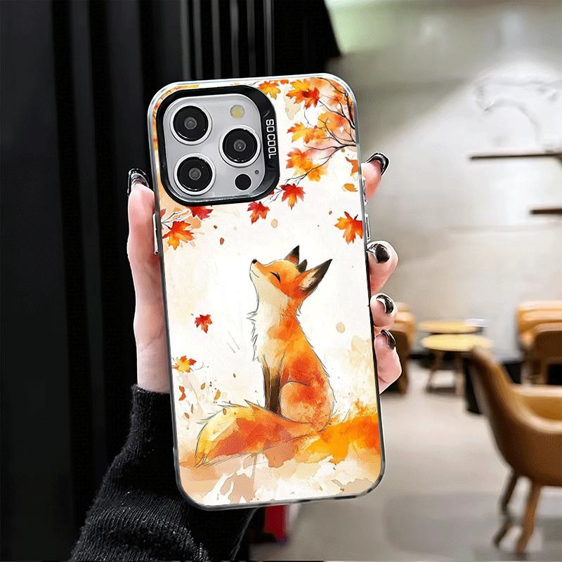 Cartoon Fox Animal Soft Phone Case for iPhone 15 16 17 Pro Max 17Air 16E 14 Plus 13 12 Mini Shockproof Cover Back Shell
