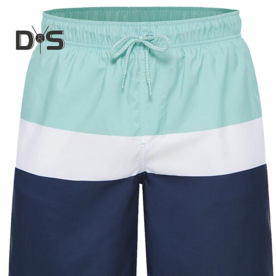 Men Shorts 3D Printing Design Elastic Waist Breathable Quick Dry Stretch Swim Trunks Beach Shorts with Adjustable Drawstring
