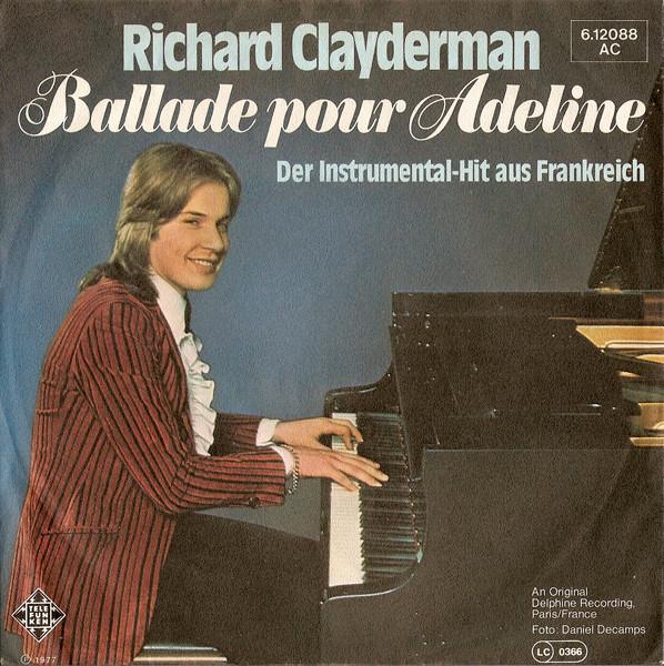 

7inch Record RICHARD CLAYDERMAN - Ballade Pour Adeline 612088 TELEFUNKEN 1977 Germany Pop Used