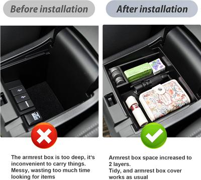 Center Console Organizer Tray for Honda Accord Sedan 2013 2014 2015 2016 2017 ABS Car Accessories Armrest Storage Box Insert Box