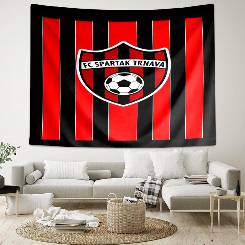 1PC Star Soccer Emblem Printed Tapestry Room Decoration Wall Hanging for Living Room Bedroom, dormitory, Birthday and Christmas gifts