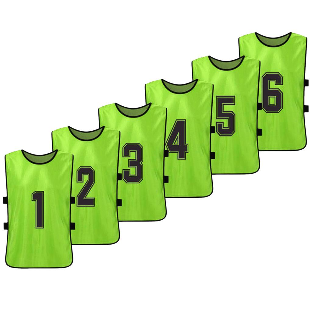 12 PCS Débardeurs de Football pour Enfants 2 Couleurs Séchage Rapide Maillots de Football Sports de Jeunes Entraînement d'Équipe de Basket-ball