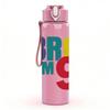 1PC Bro Im Nine Bold Letter 750ml Color Plastic Sports Water Bottle Leakproof Flip Straw Lid Suitable for Sports Office Home Use