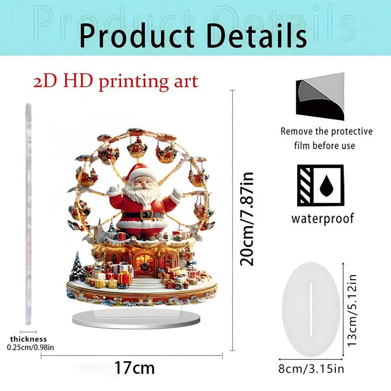 1pc Christmas Ferris Wheel Ornament Christmas Scene Design Cozy Style Home Decoration Daily/Holiday Gift Scene Compatible