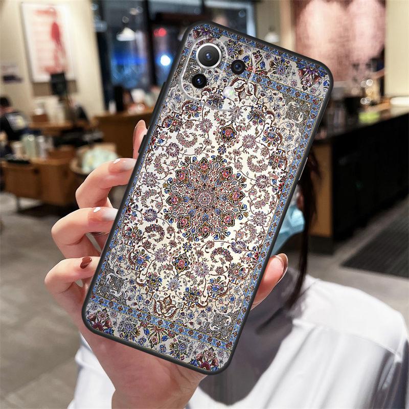 Persian carpet Floral pattern Case For POCO F3 F4 X4 GT F5 M5 X3 X5 Pro Cover For Xiaomi 11 12 Lite 13 11T 12T Pro Case