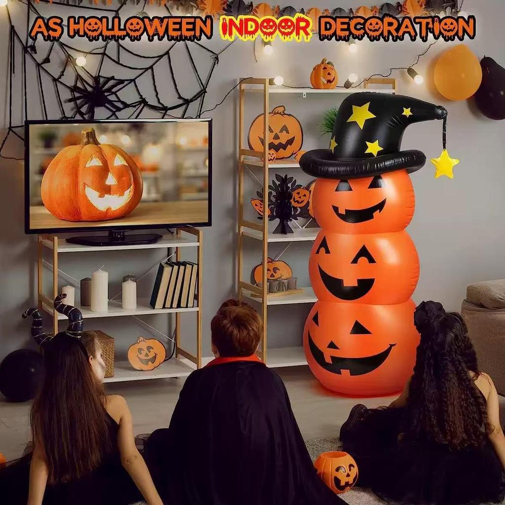 Cross-border Halloween Inflatable Pumpkin Ghost Tumbler Scene Decoration