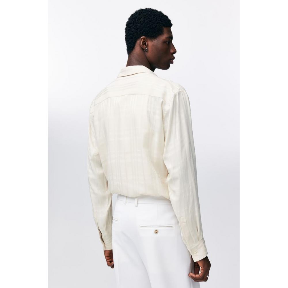 H M Regular Fit sHirt creaM