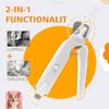 2 In 1 Pet Nail Clippers Dog Nail Grinder for Dogs Cats Claw Trimmer with 2 LED Lights Quiet Splash Guard Pet Nail Grooming Tool