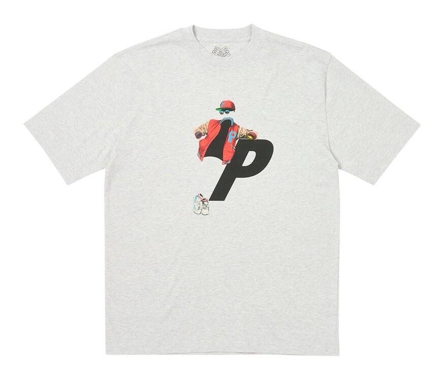 Palace Transparency T-Shirt Invisible Man Logo Grey Marl Tee Men’s Size XL SS24 Unisex T-Shirt