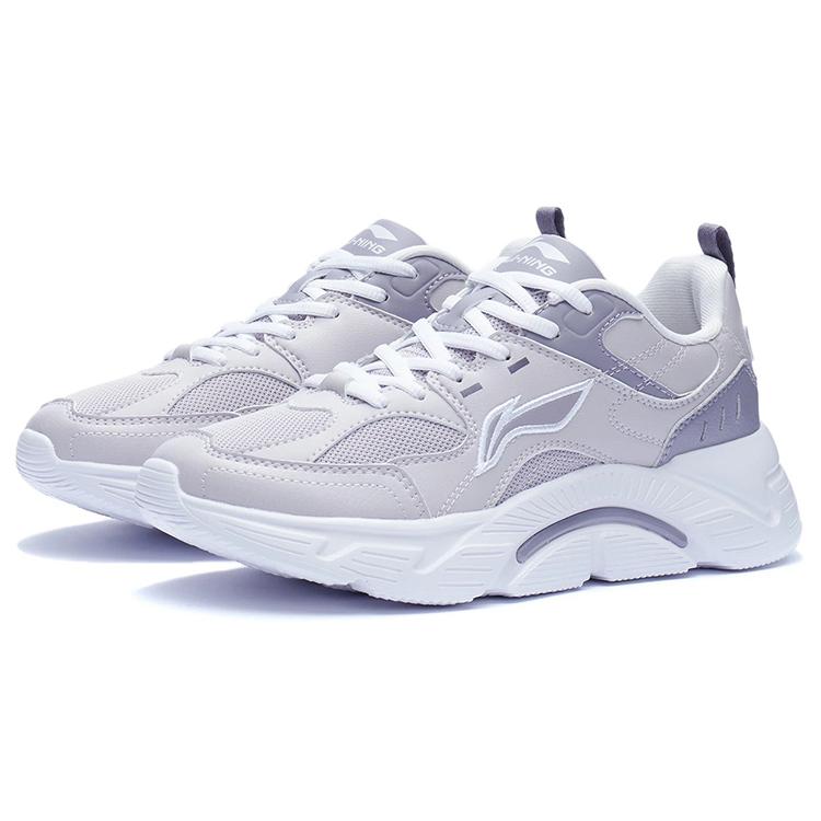 Li Ning Li Ning Running Collection Cushioning Slip Resistant Abrasion Resistant Low top Running Shoes Women's Purple ARSR054-3