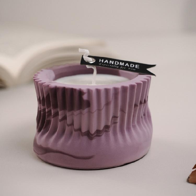 Striped Cylinder Tealight Holder Molds Cylinder Candlestick Molds