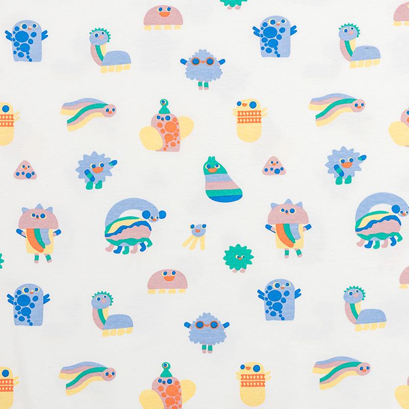 Printed Cartoon Cotton Knitted Fabric by Half Meter Cotton Jersey Fabric for Baby Clothing Making 100x185cm Other Fabric Plain