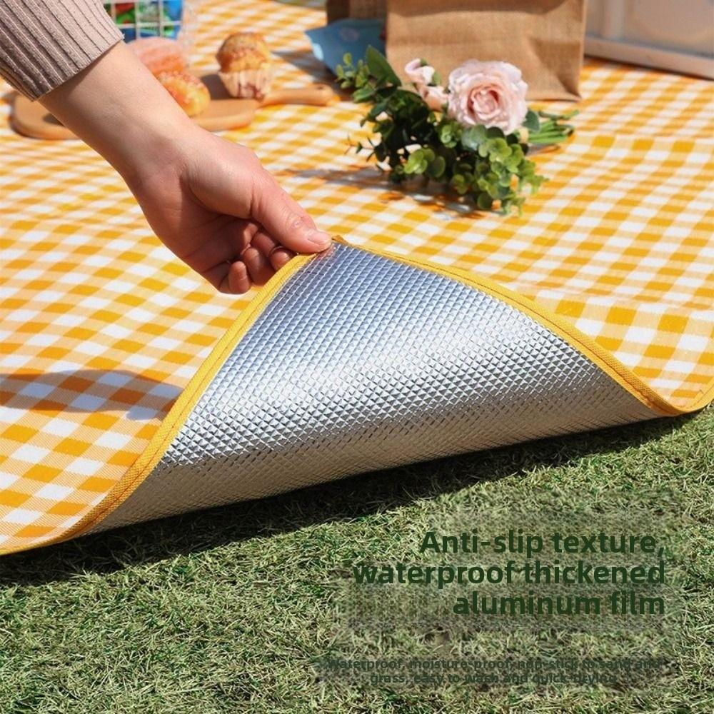 Moisture-proof Picnic Mat Beach Mat Foldable Pearl Cotton Aluminum Film Mat