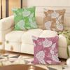 Monstera Pattern Cushion Cover Soft Short Plush Pillow Cover Smooth Cozy Texture Aesthetic Cushion Case Home Decor