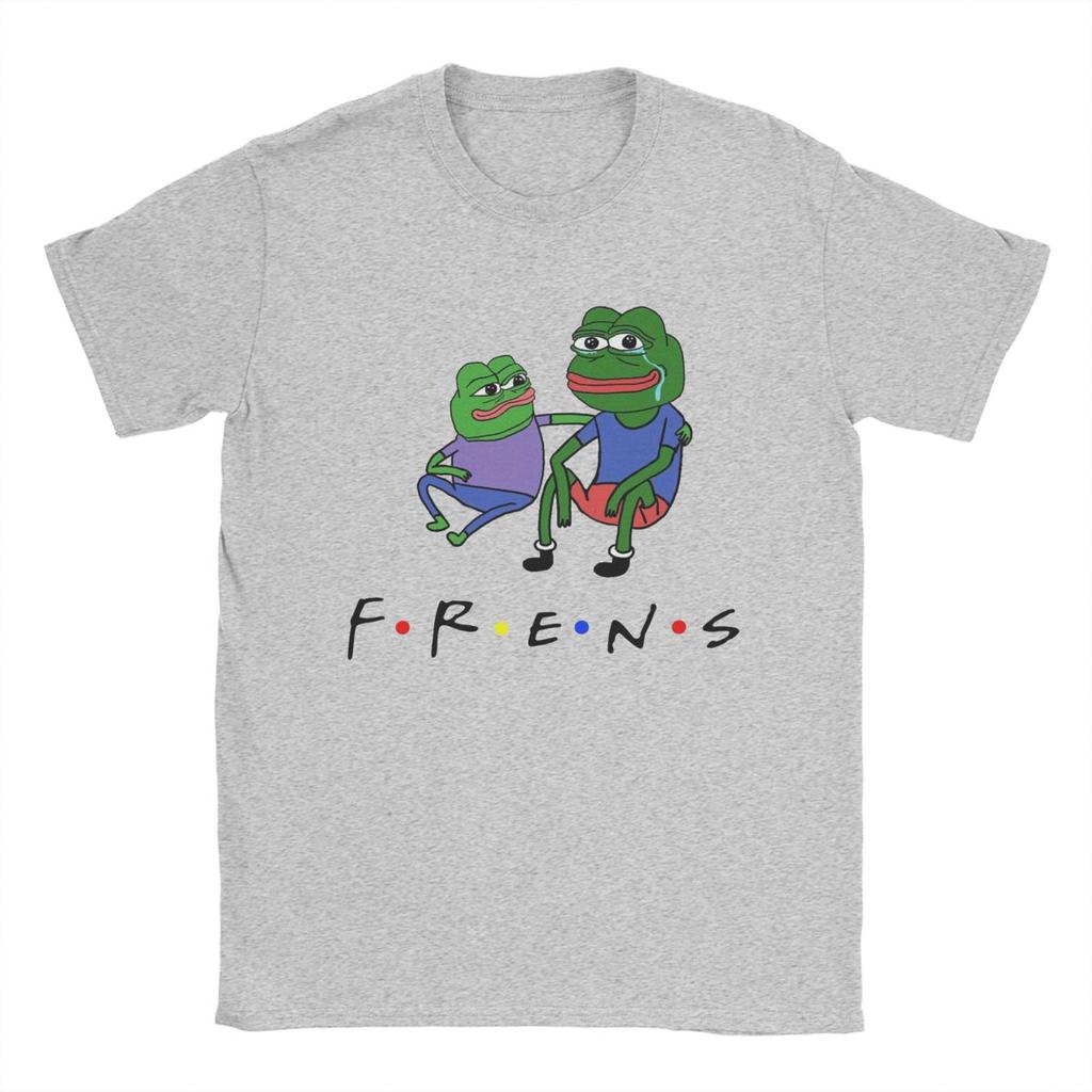 Pepe Frens T-Shirts für Herren Baumwolle Vintage T-Shirts Rundhals T-Shirt Kurzarm Kleidung Geschenk