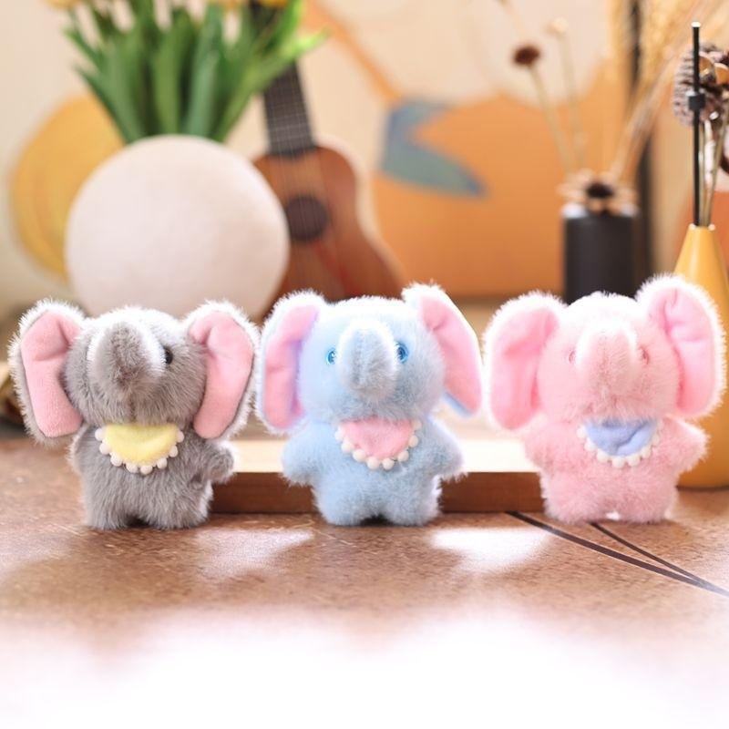 Soft Cute Plush Scarf Elephant Keychain Stuffed Animal Gift For Teens Kids Girls