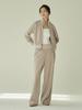 NOUVE Stretch Jersey Zip-Up Set - Beige