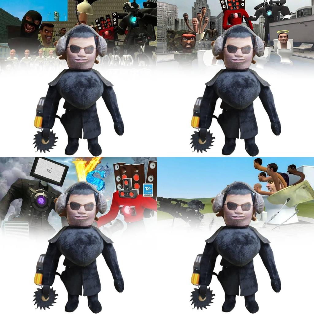 New Trendy Skibidi Toilet Plush Toy Humorous Doll With Soft Pp Cotton Filling 30cm Height