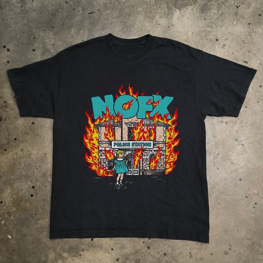 

HOT! NOFX Police Station T-Shirt, Unisex Cotton Black T-shirt, Size S-5XL Unisex T-Shirt XXXXL
