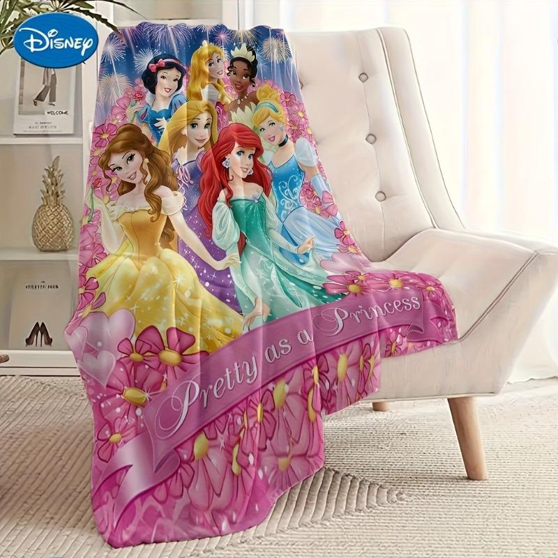 Die Disney Prinzessinnen Themen Decke Superweich mit Niedlichen Cartoon-Drucken Bequem Familie Reisen Sofas Betten Geschenk Prinzessinnen-Fans