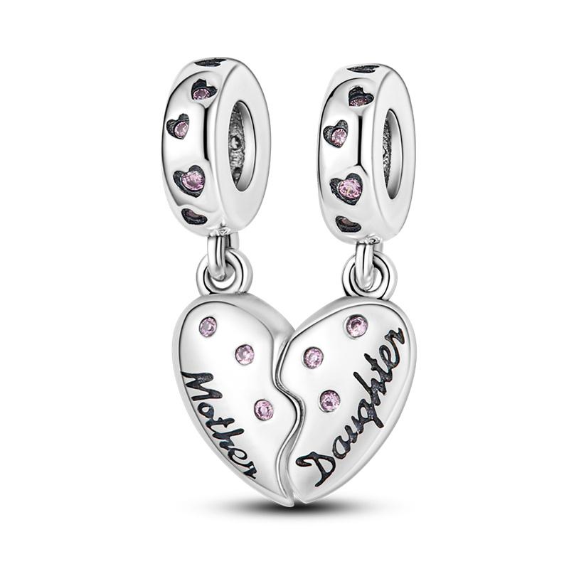 Copper Metal Sister In My Heart Friend Friendship Bead Component Charm Bead Component Compatible With 4MM Hole Diamete Bracelet High Quality Fine